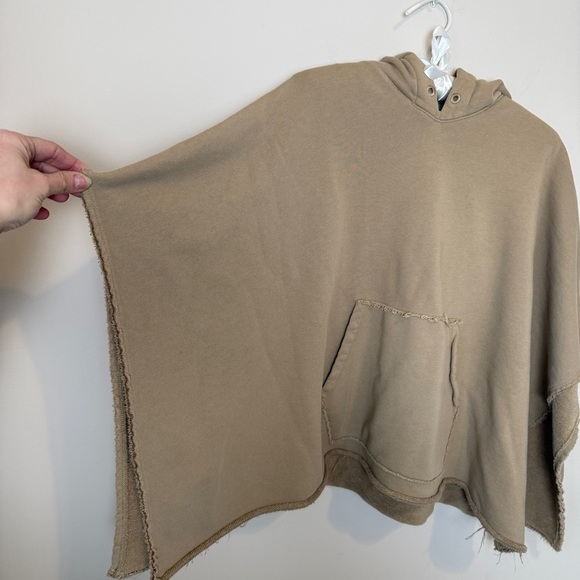 ATM Oversized French Terry Hooded Poncho - Picture 3 of 11